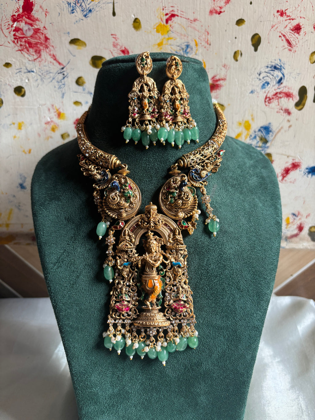 Antique krishna necklace