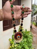 Peacock themed Krishna Haaram