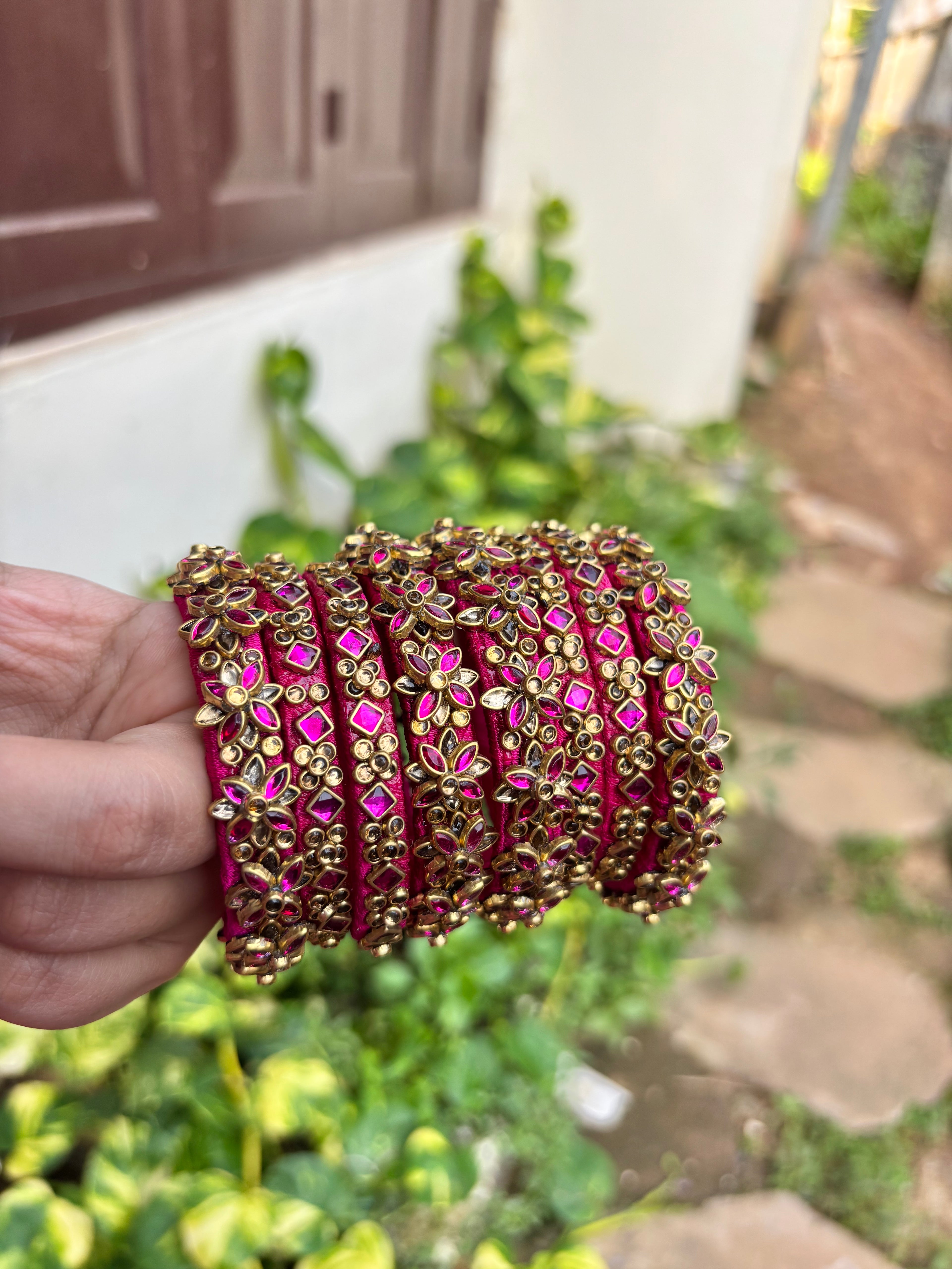 Silk thread bangles