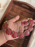 Floral statement choker