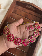 Floral statement choker
