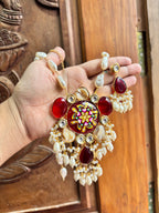 Mother of Pearl and stone neckpiece