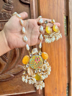 Mother of Pearl and stone neckpiece