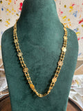 Double line gold coin chain