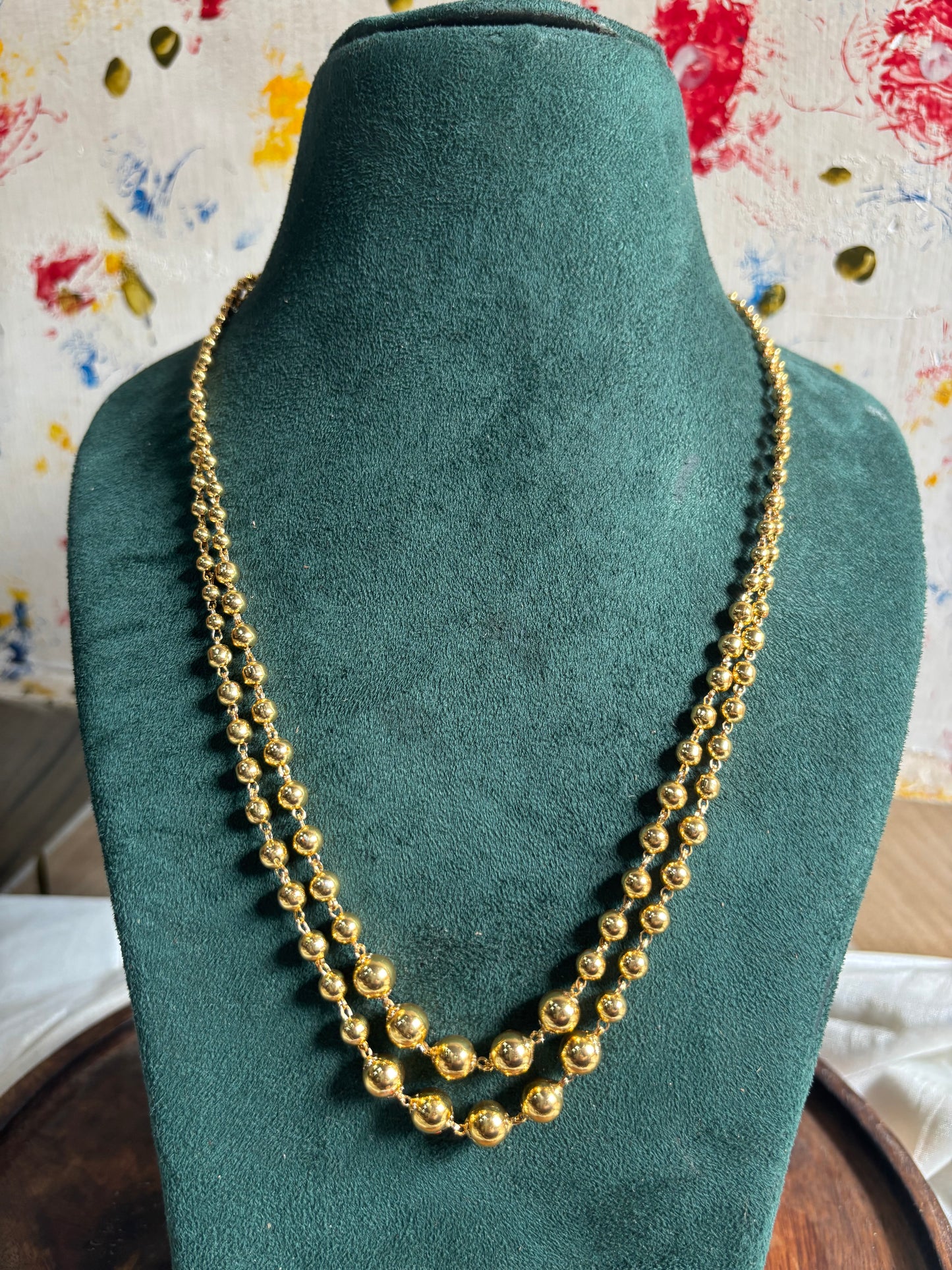 Double layer ball chain