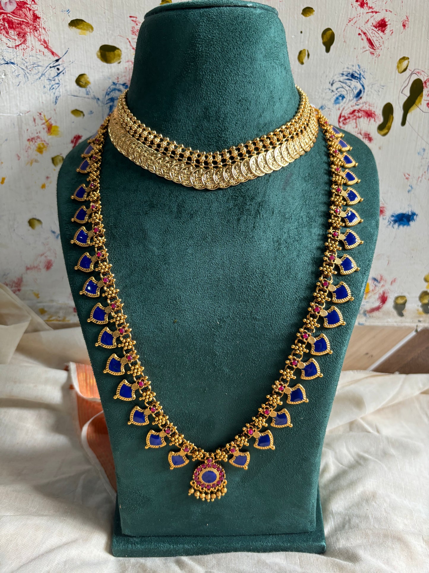 Coin necklace and palakka haaram