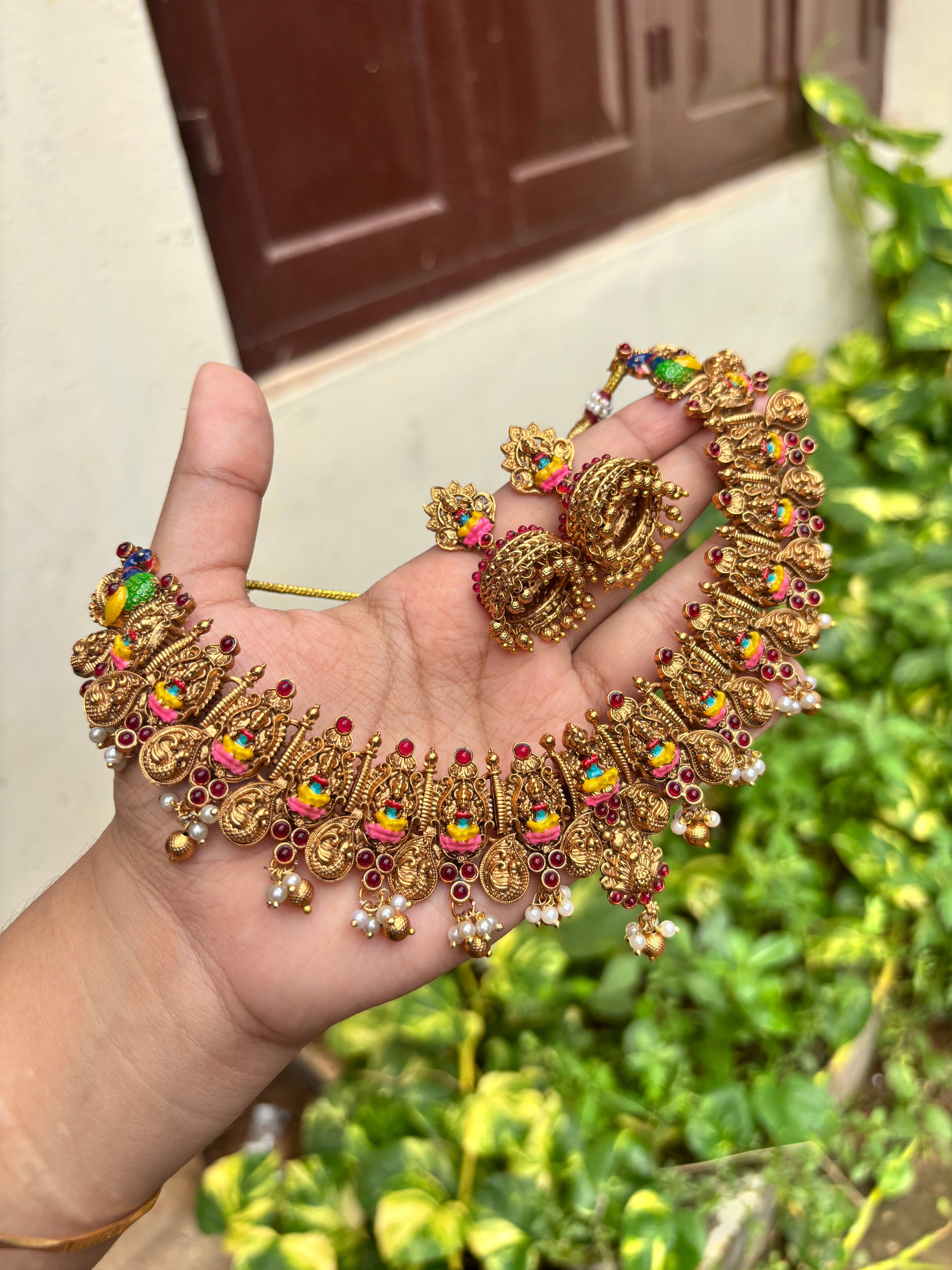 Meenakari bridal necklace