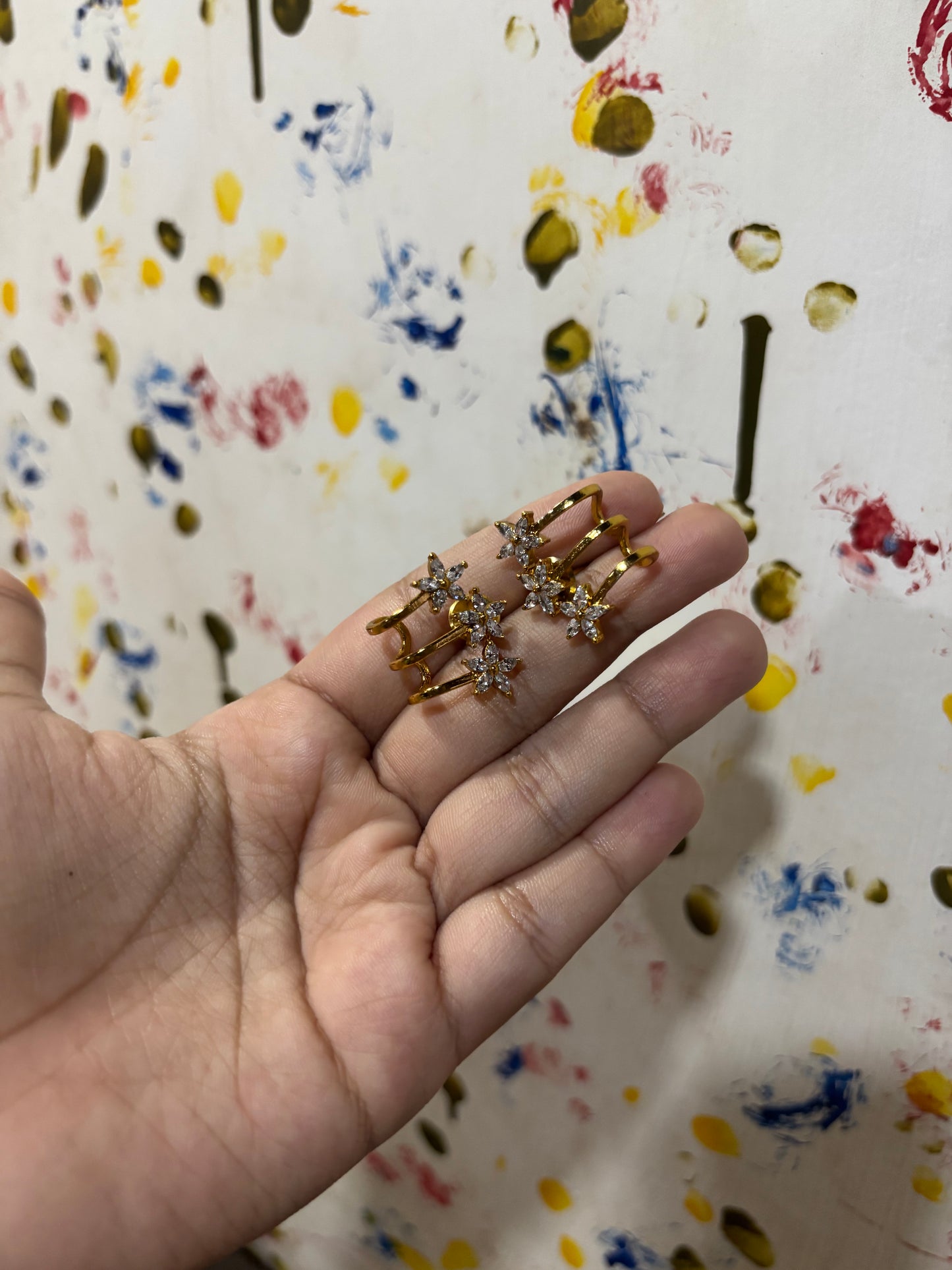 Tri star earrings