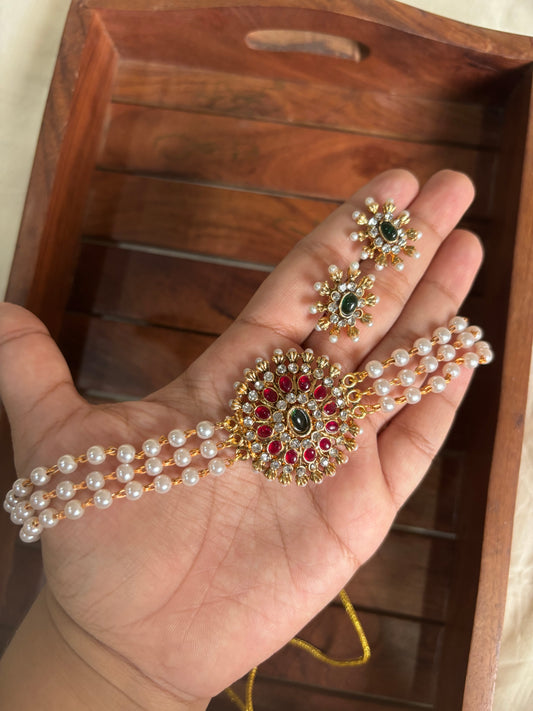 3 line round choker