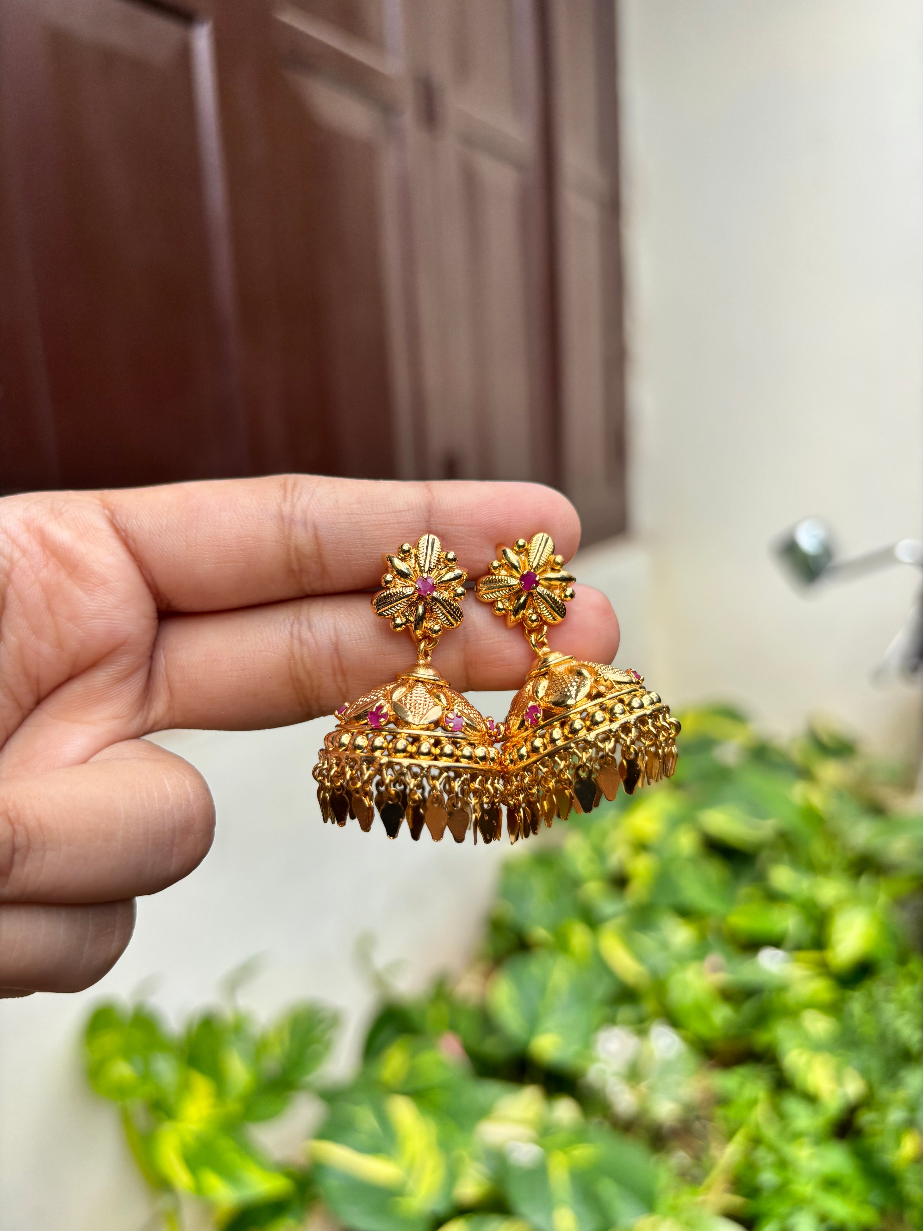 Flower elakkathali jhumka