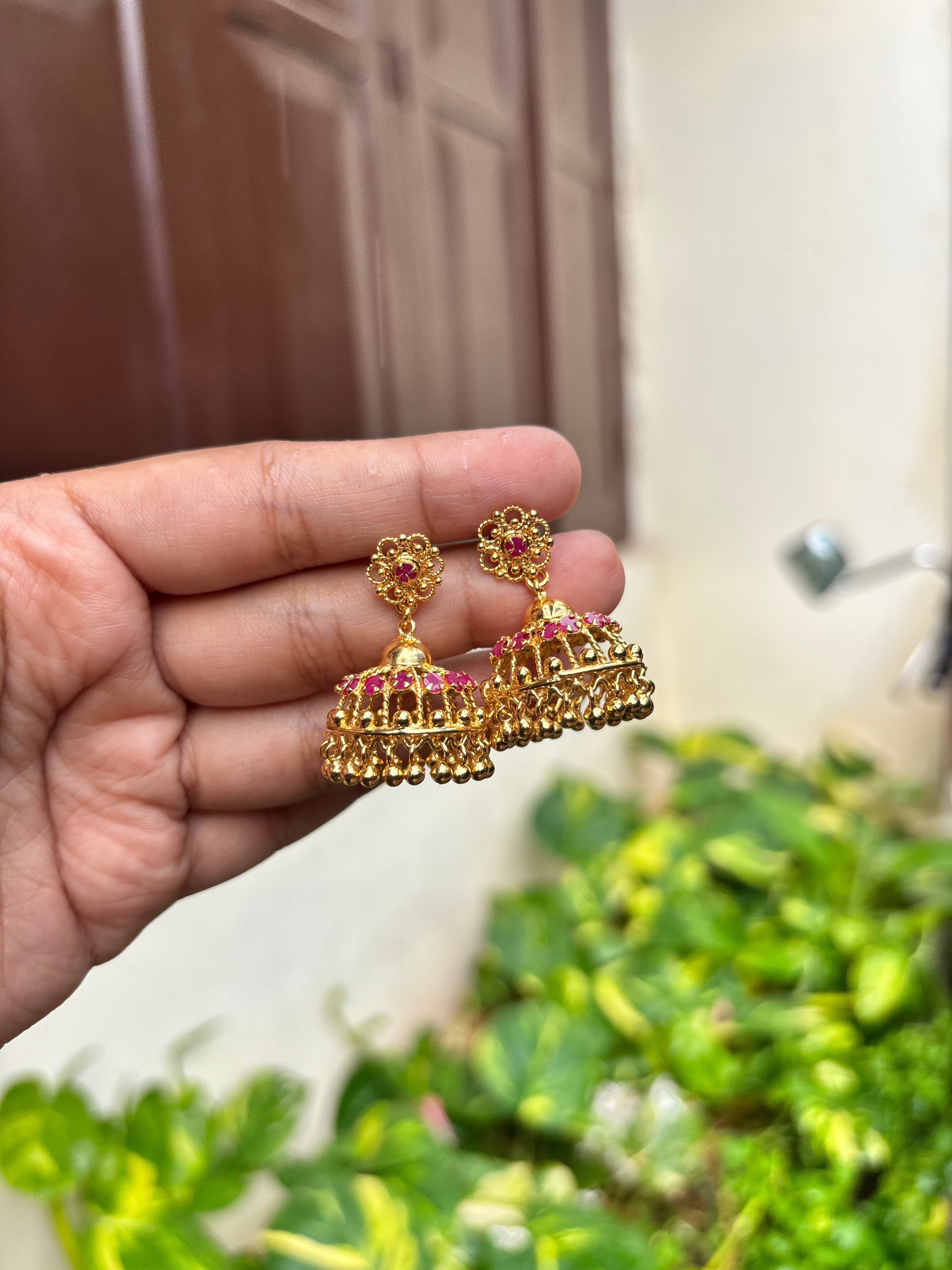 GP-flower jhumka