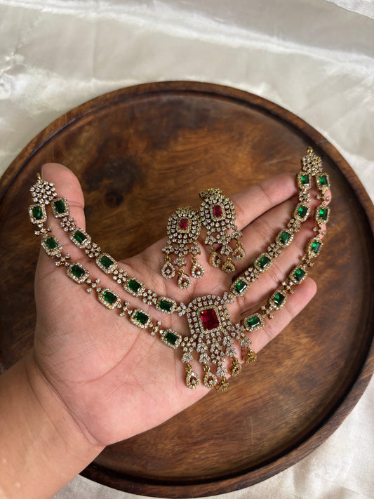 Emerald Redstone necklace