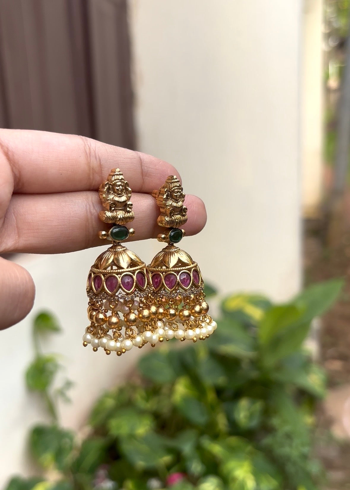 Lakshmi  kemp jhumkas