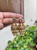 White drops earrings