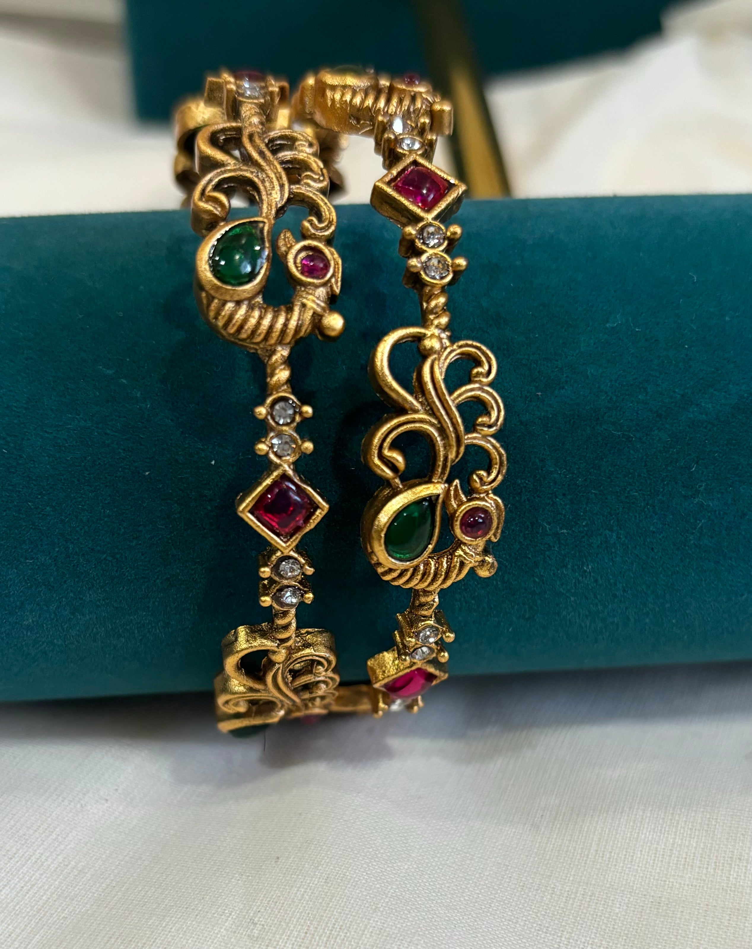 Peacock bangles