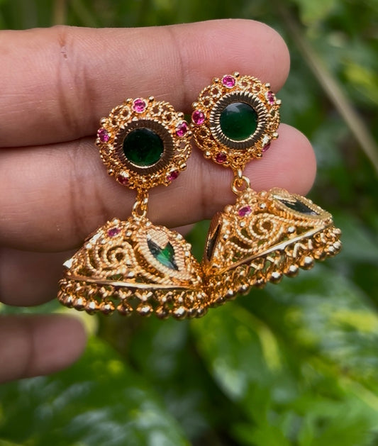 Gold plated mango jhumka