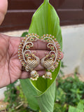 Peacock cuff earrings