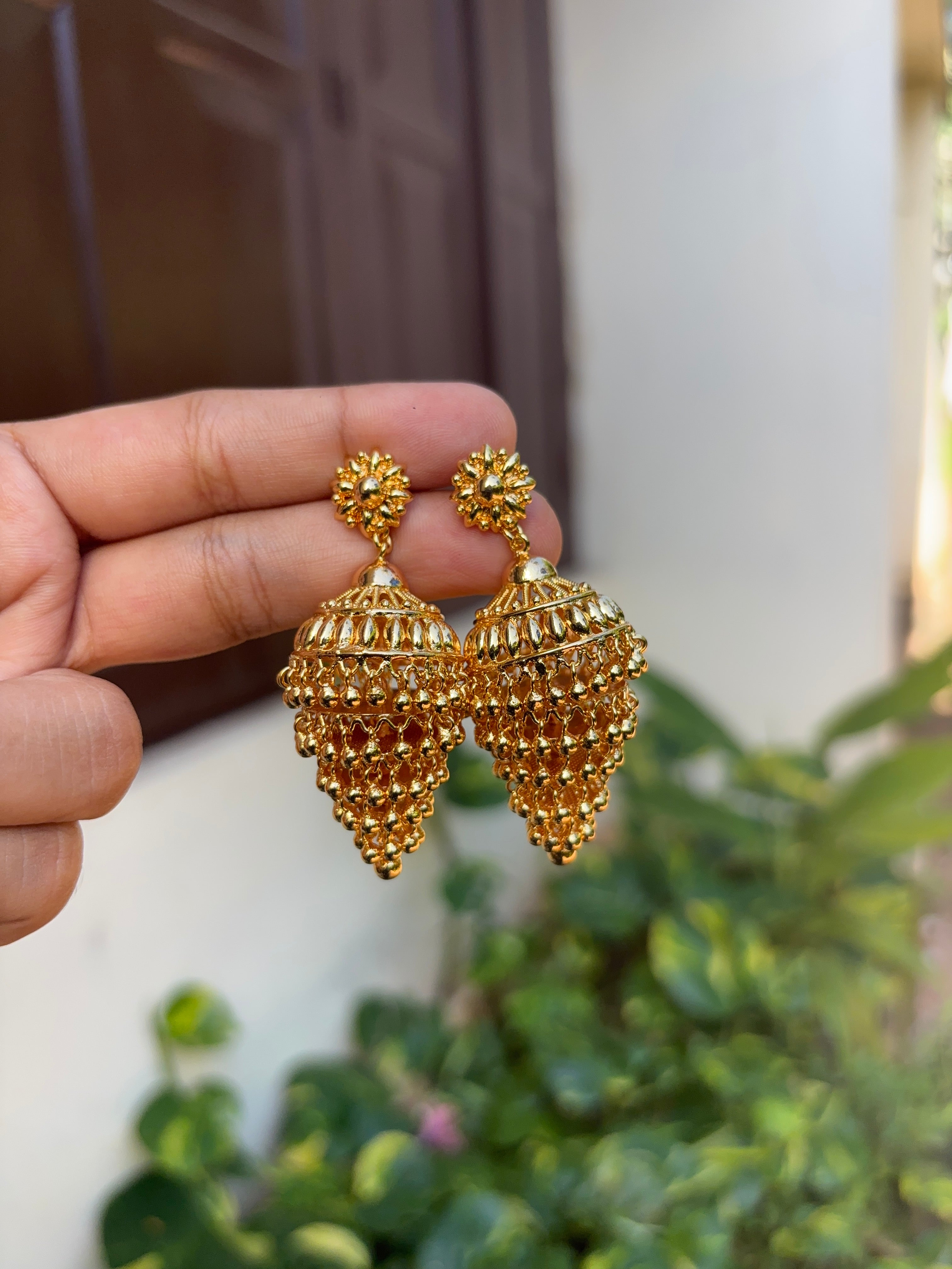 Grape bunch jhumkas