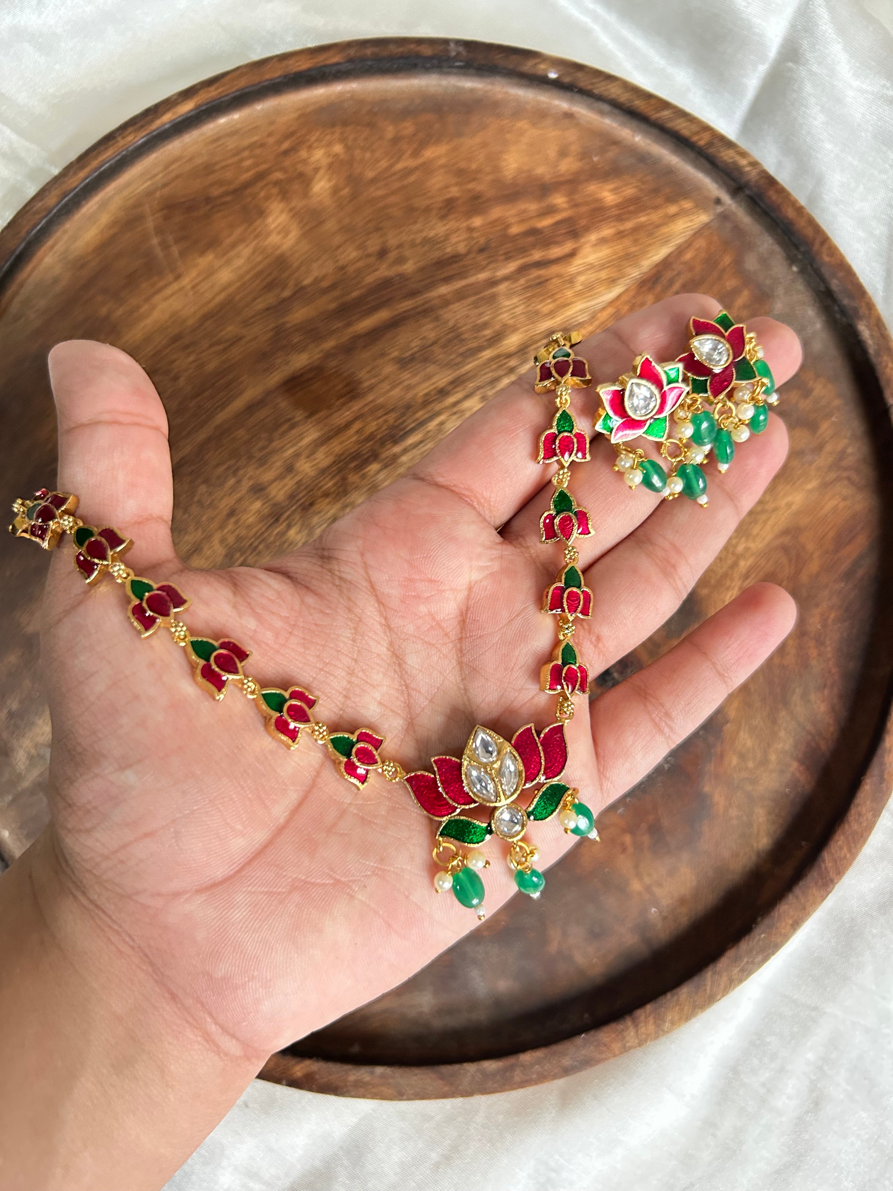 Meenakari lotus