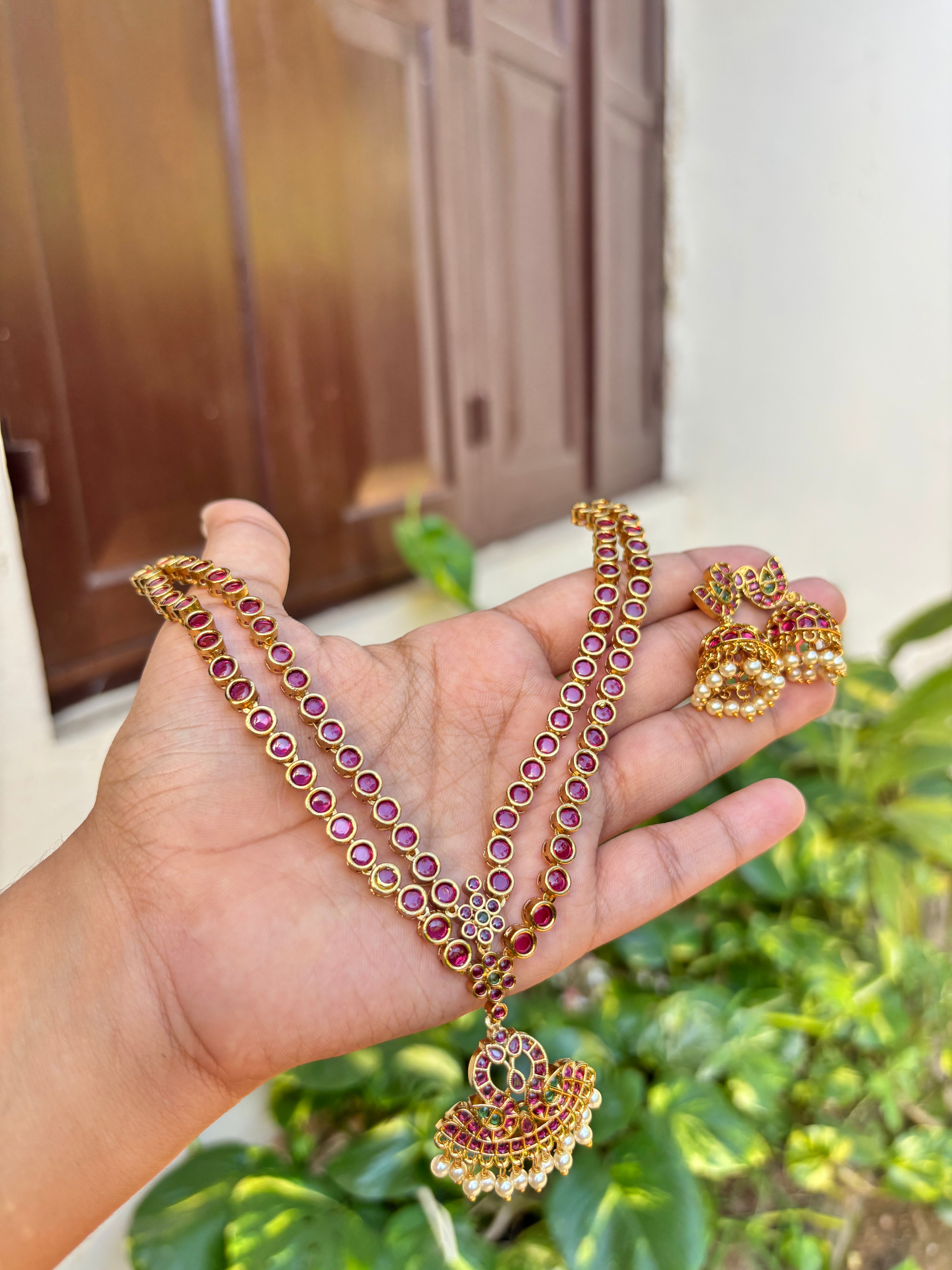 Swan double layer necklace