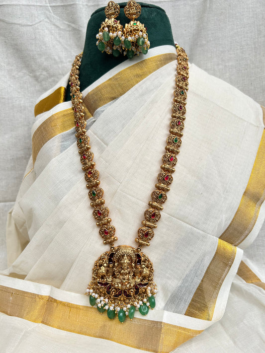 Mint green lakshmi haaram