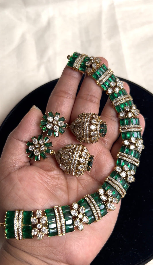 Uncut stone Necklace set