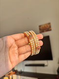 Flower pearl bangles