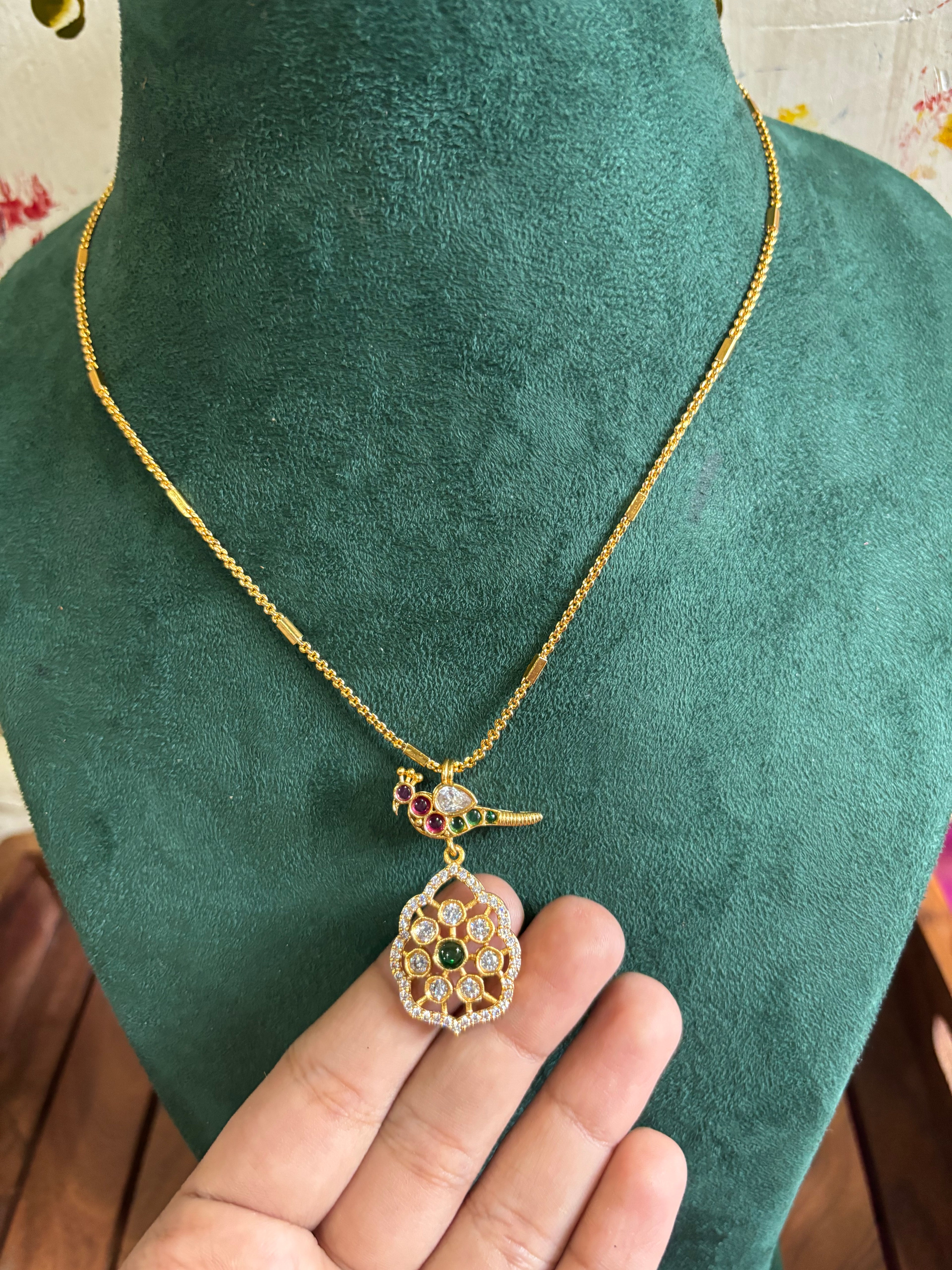 Peacock pendent set