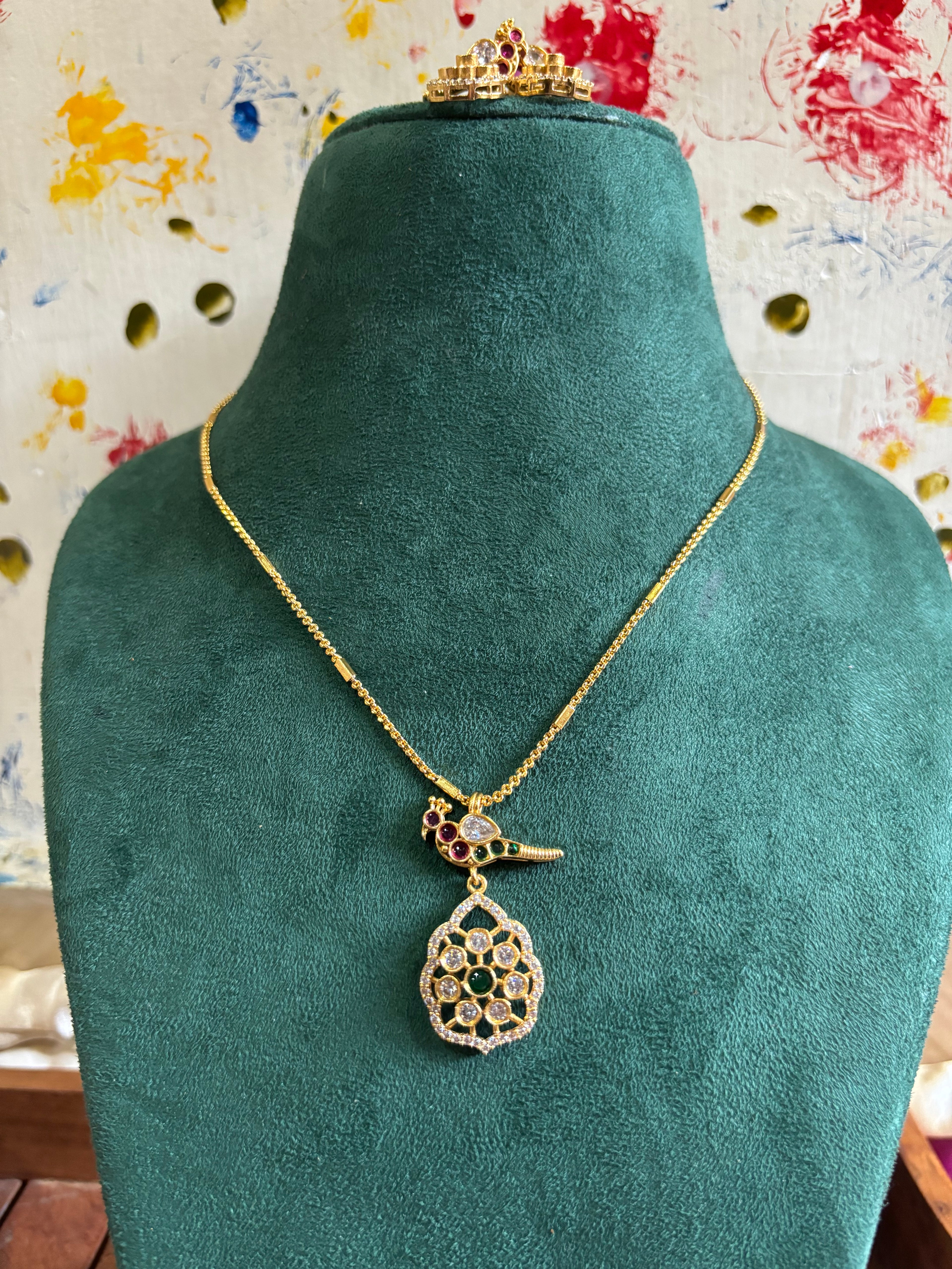 Peacock pendent set