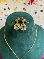 Peacock pendent set