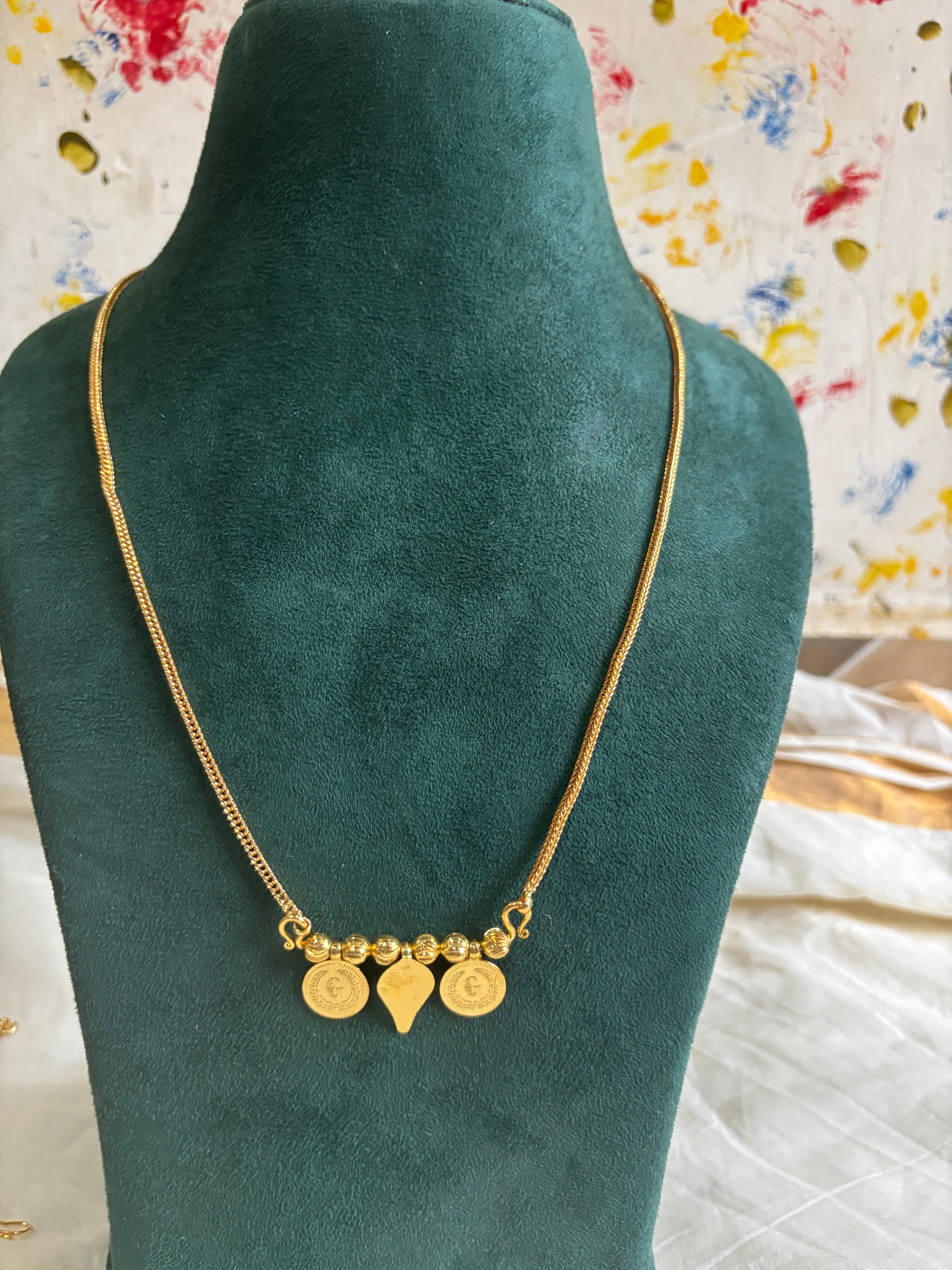 Lakshmi coin thali(gold plated)
