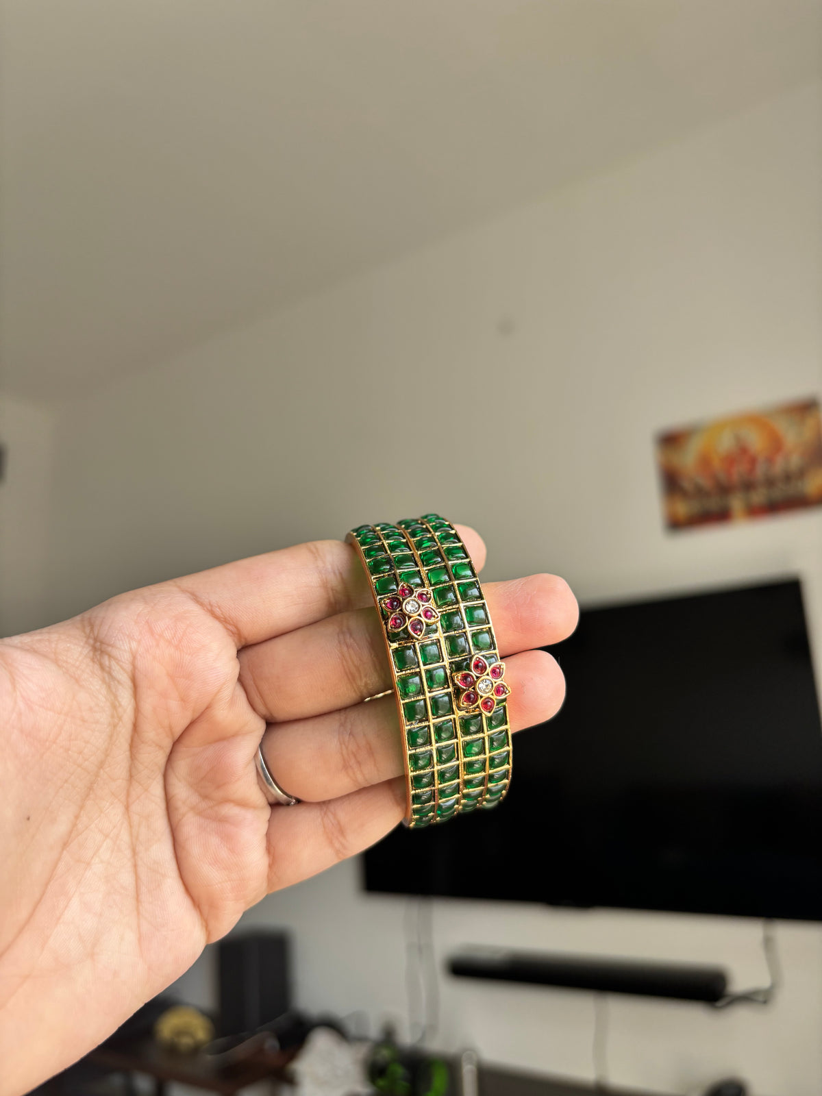 Emerald bangles