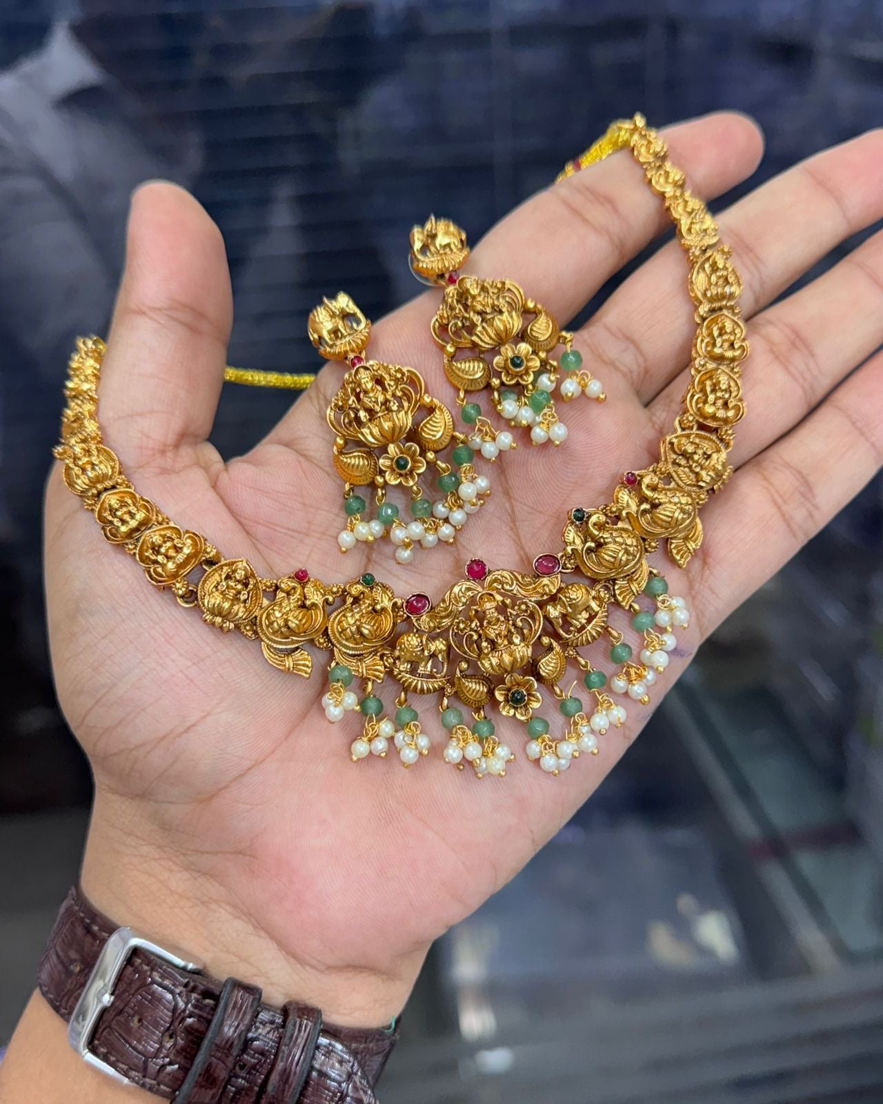 Gold replica Lakshmi set