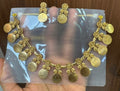 Flower antique coin necklace