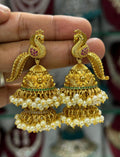 Peacock double jhumka